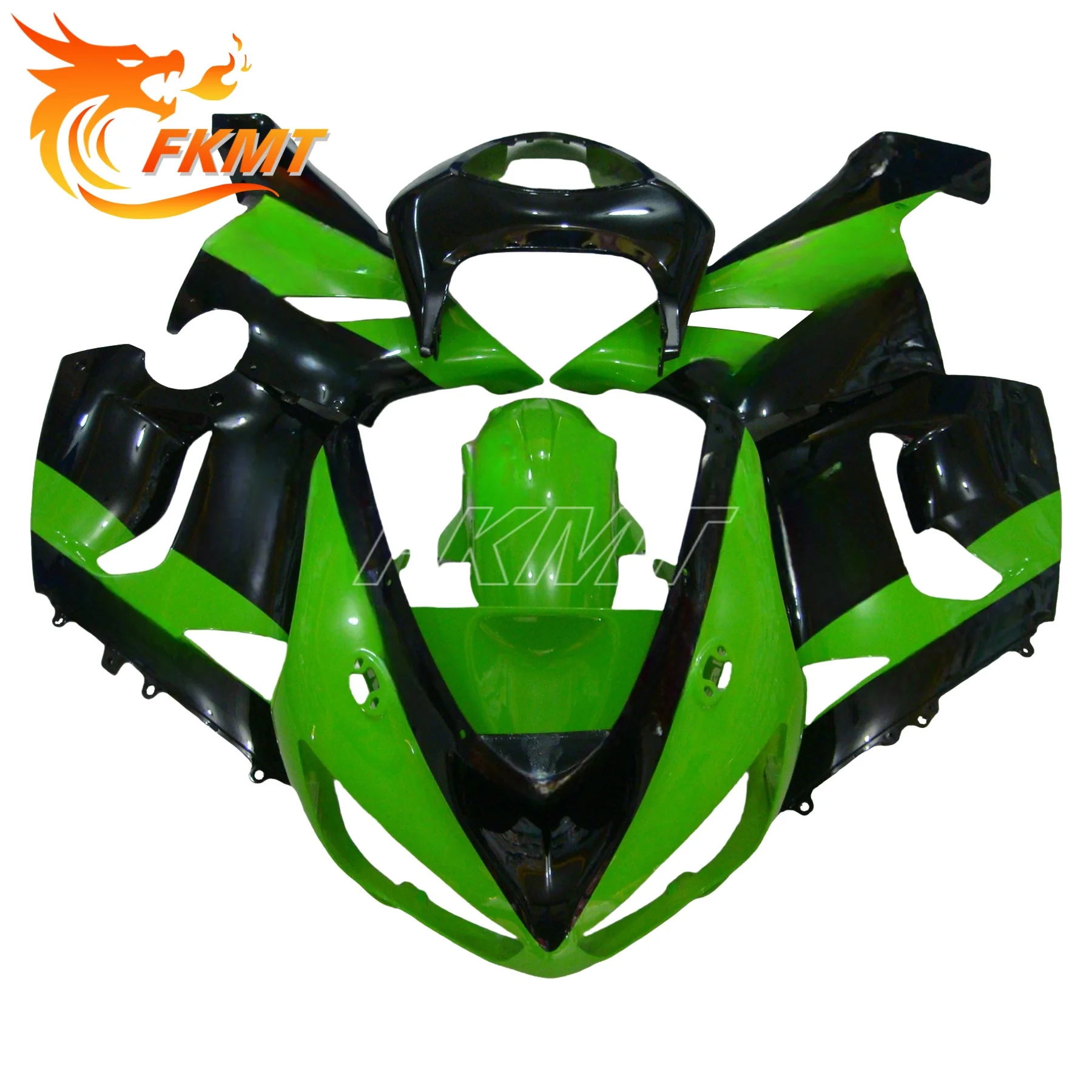 

Rebuilt Motorcycle Fairings Kit for Kawasaki Ninja ZX6R 636 2005 2006 ZX-6R 05 06 ZX 6R ABS Green Black Bodywork Set