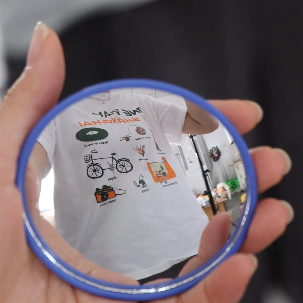 Round Shape Travel Selfie Mirror Wide-angle View Convex Reflection Round Convex Mirror Small Size Durable