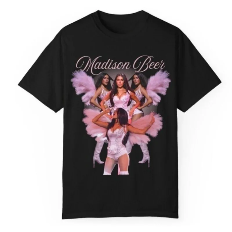 Madison Beer Merch 2026 Unisex T-shirt Men Short Sleeve Tops fashion Tee Clothes Causal Y2K Tops