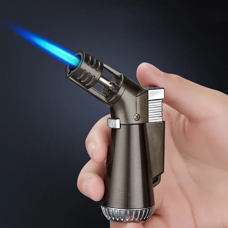 Windproof Butane Metal Lighter Torch Turbo Jet Cigarette Lighter Cigar Smoking Accessories Moxibustion Men's Gadgets lighters