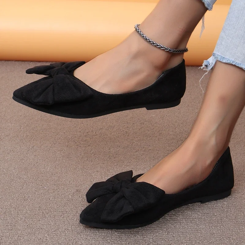 

Mouth Breathable Comfortable Casual Flat Shoes Wear-resistant Non-slip Women's Loafers Summer New Style Pointed Toe Shallow