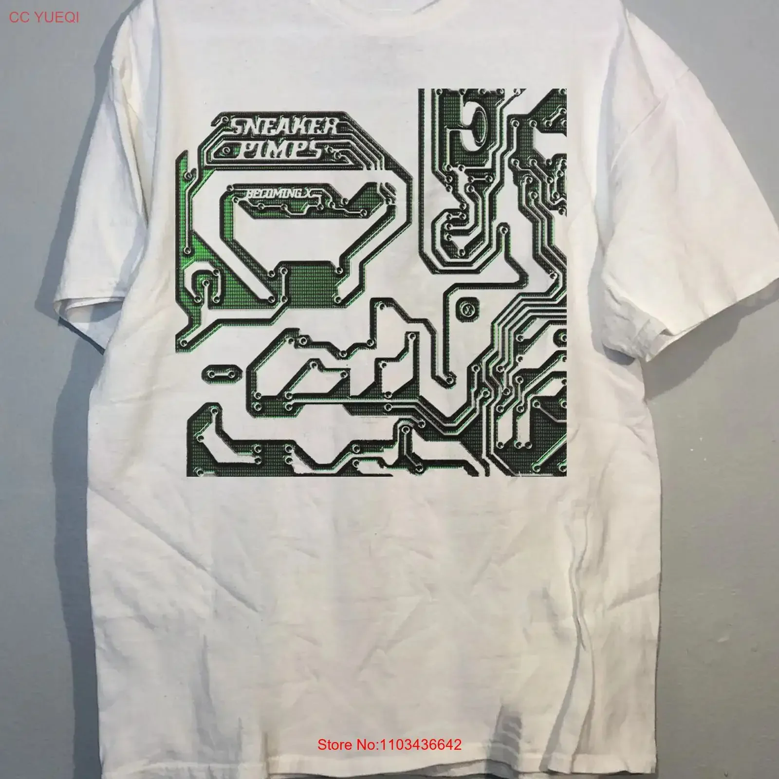 Camiseta para Adulto Becoming X Album Sneaker Pimps GE493, Estilo Vintage, Lavada, Versátil, Suave, Ligeramente de Diseño, Ropa Urbana para Hombre