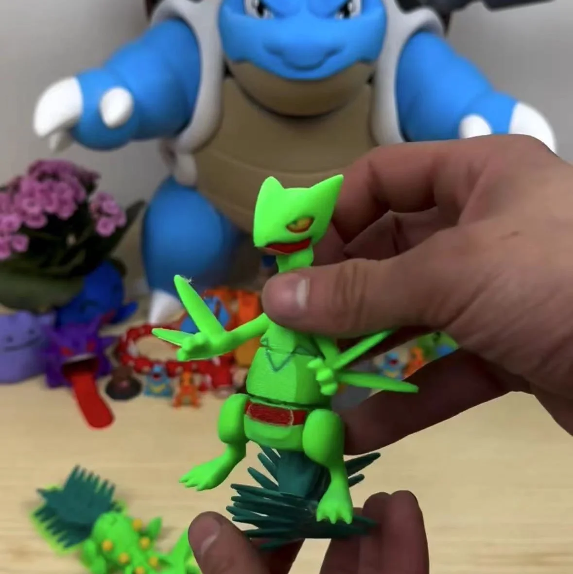 Articulated Mega Charizard X Stress Fidget Toy Pokemon 3D Printed Flexi Figure ADHD Desk Lizard King