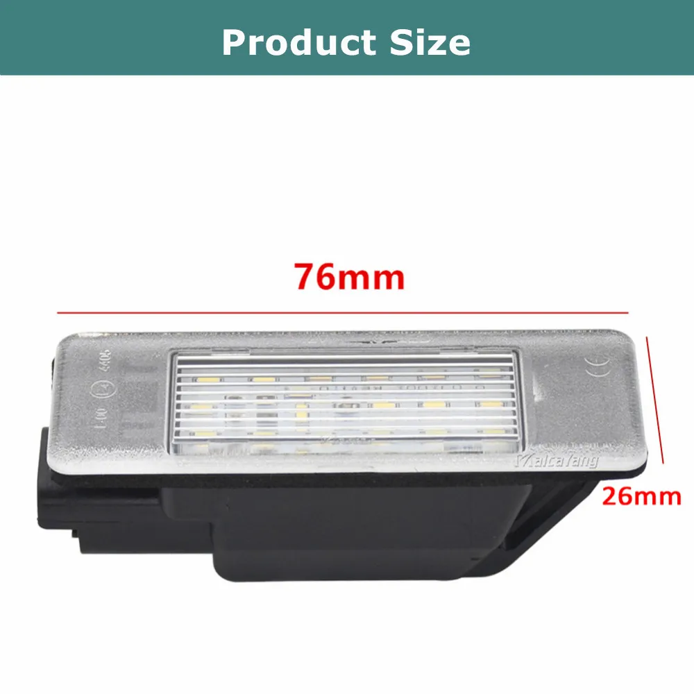 2PCS Canbus No Error LED License Number Plate Light For Peugeot 207 308 2008 208 For Citroen C5 OEM#:9682403680