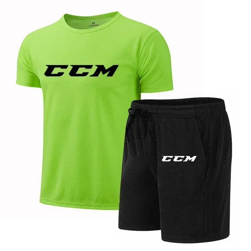 

Ropa deportiva informal para hombre traje deportivo de secado rápido camiseta de manga corta y pantalones cortos CCM