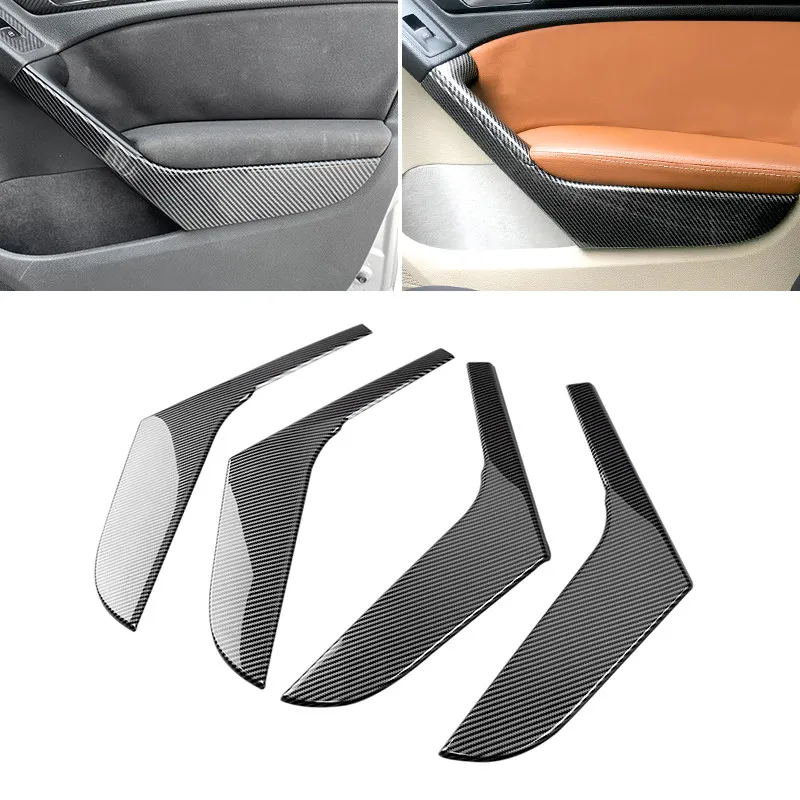 

For VW Golf 6 MK6 2010 2011 2012 2013 Carbon Fiber Pattern Car Accessories Interior Door Armrest Panel Handle Strips Cover Trim