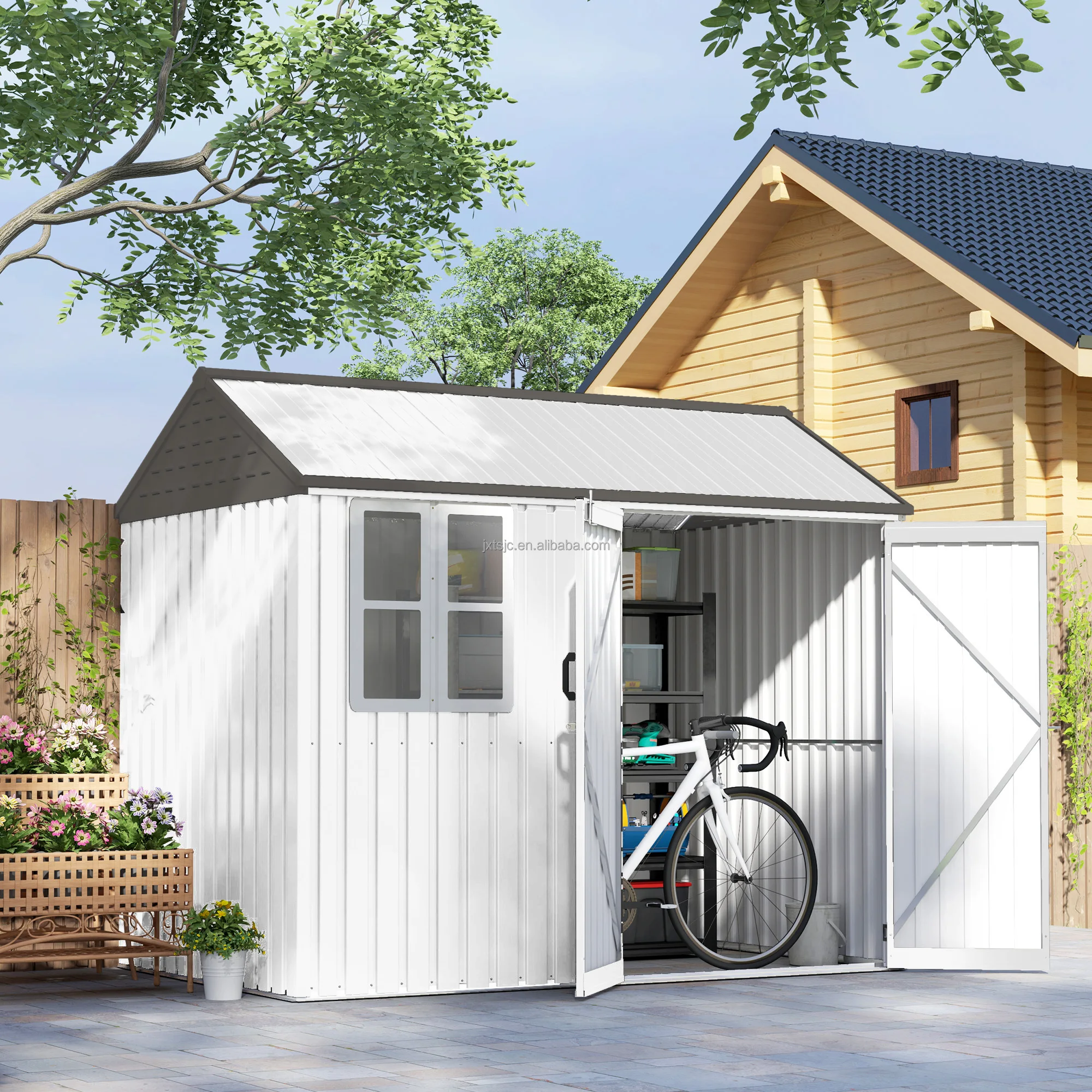 

Hot Sale Modern Design Container House Storage Shed for Hotel & Warehouse Applications Made of Steel & Sandwich Panel