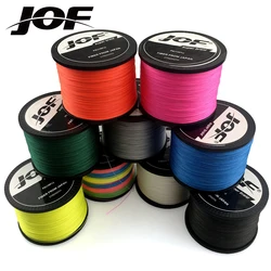 JOF PE fil de pêche tressé 4 brins 1000M 500M ligne de pêche en Fiber Multifilament solide du japon 0.10mm-0.70mm