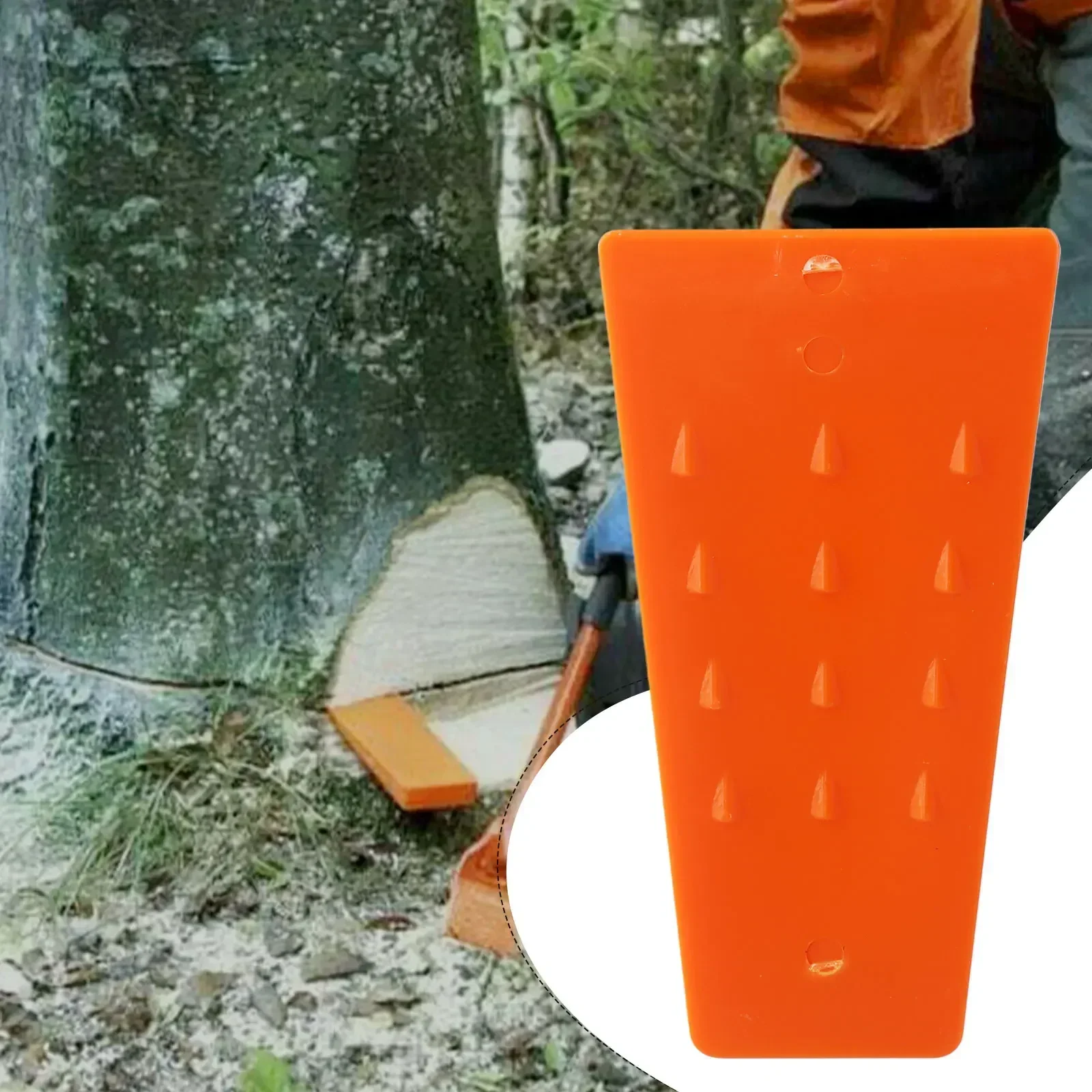 1PC Portable Wedge Orange Plastic Felled Chock Tree Felling Wedge For Logging Falling Cutting Cleaving Woodcutting Tool