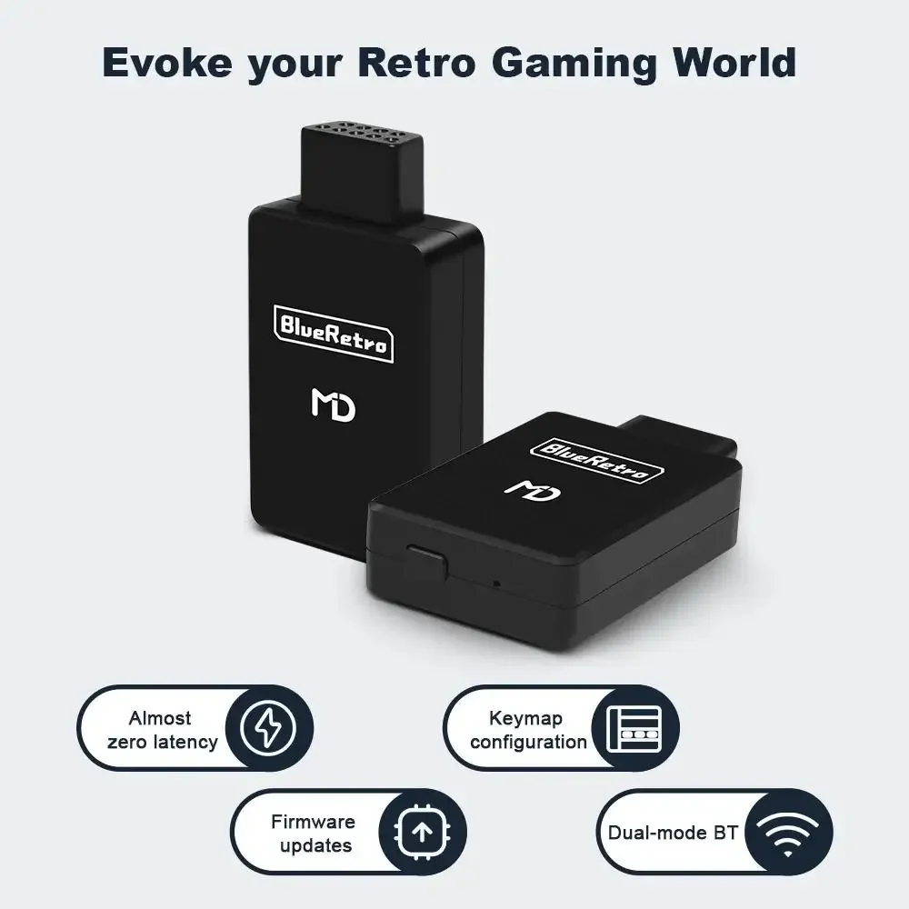 BlueRetro محول لاسلكي أذرع التحكم في ألعاب الفيديو استقبال لميجا محرك سيجا جينيسيس MD1 MD2 إلى PS4 PS5 التبديل Xbox 8bitdo تحكم