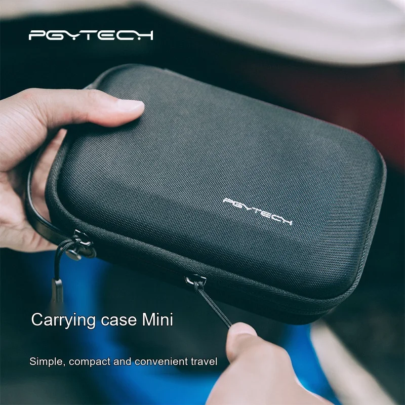 PGYTECH Action Camera Carrying Case Mini Portable Protective Hard Shell Storage Bag with Dividers for Camera Battery Accessories