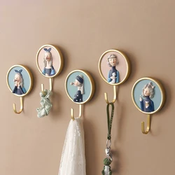 Bubble Girl Self-adhesive Hook Wall Decoration Key Holder Room Decoration Towel Hook Living Room Home Decor Accessories Gift