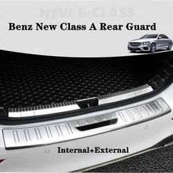 Car Stainless Rear Bumper Protector Trunk Door Plate Cover Trim For Mercedes Benz A-Class A180L A200L A220 2019-2022