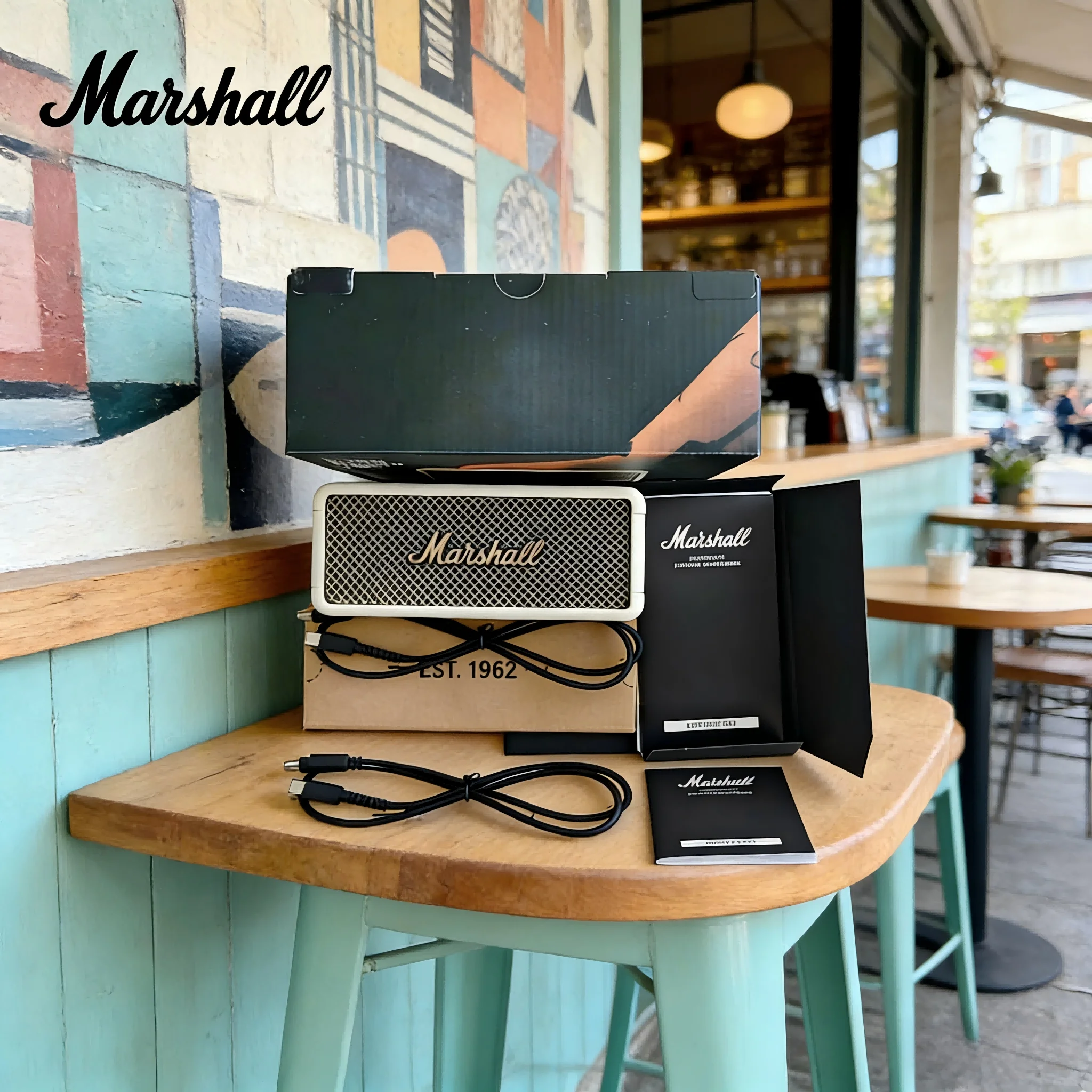 Altavoz Bluetooth Inalámbrico Marshall Emberton III 3, Sonido Estéreo con Bajos Profundos, Altavoz Inalámbrico Portátil para Música al Aire Libre