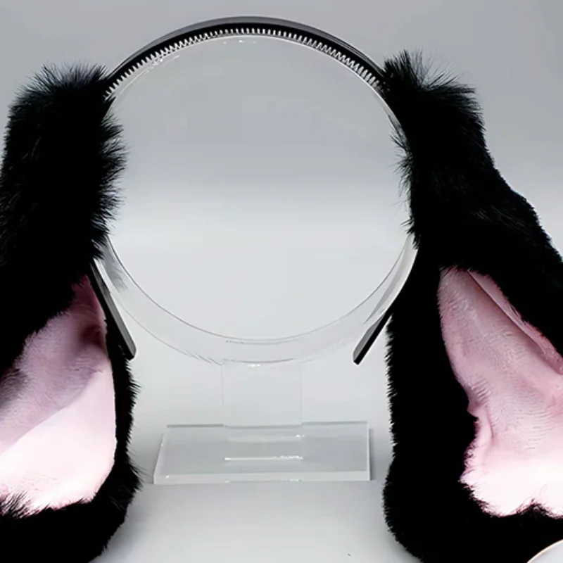 1PC Cute Bunny Ears Headband Plush Rabbit Hair Hoop Headwear Cosplay Costume Hair Accessories For Adults Party