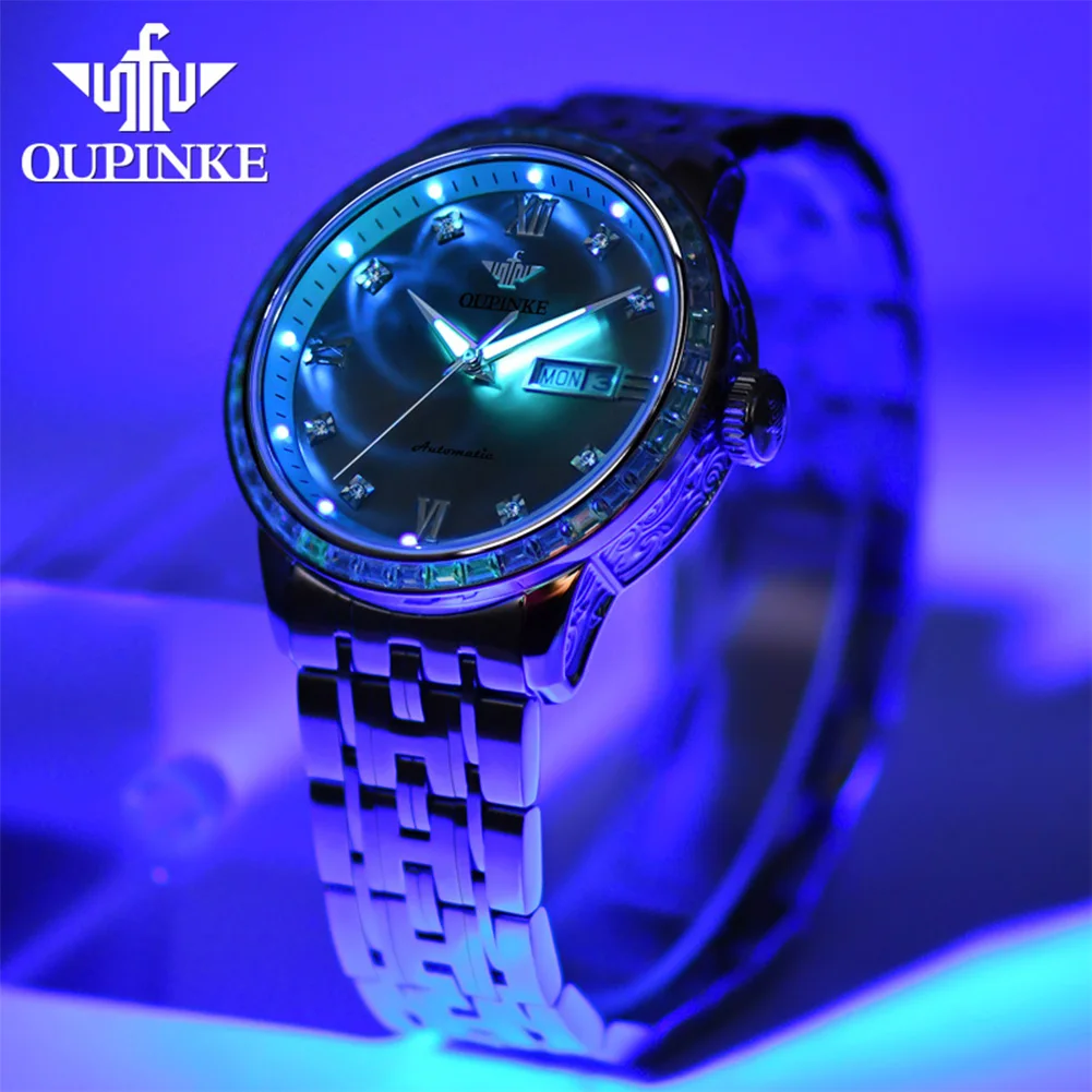 OUPINKE 3258 Luxury Watch Men Auto Date Automatic Mechanical Men's Watches High end Waterproof Men's Wristwatch