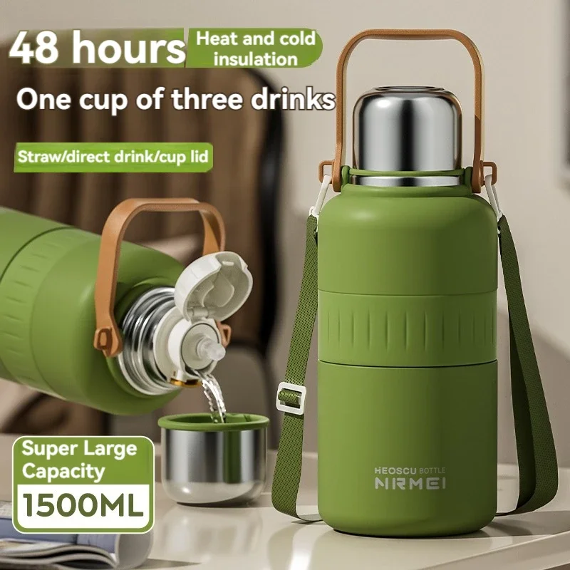 grand-flacon-sous-vide-de-15-l-avec-poignee-bouteille-d'eau-thermos-en-paille-portable-en-plein-air-en-acier-inoxydable-sport-double-paroi-garde-au-froid
