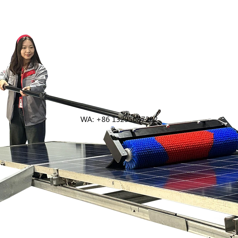 

Multifit the Latest Model of 5.5 Meters Length Rolling Solar Panel Cleaning Brush with the Due Power Supplies System