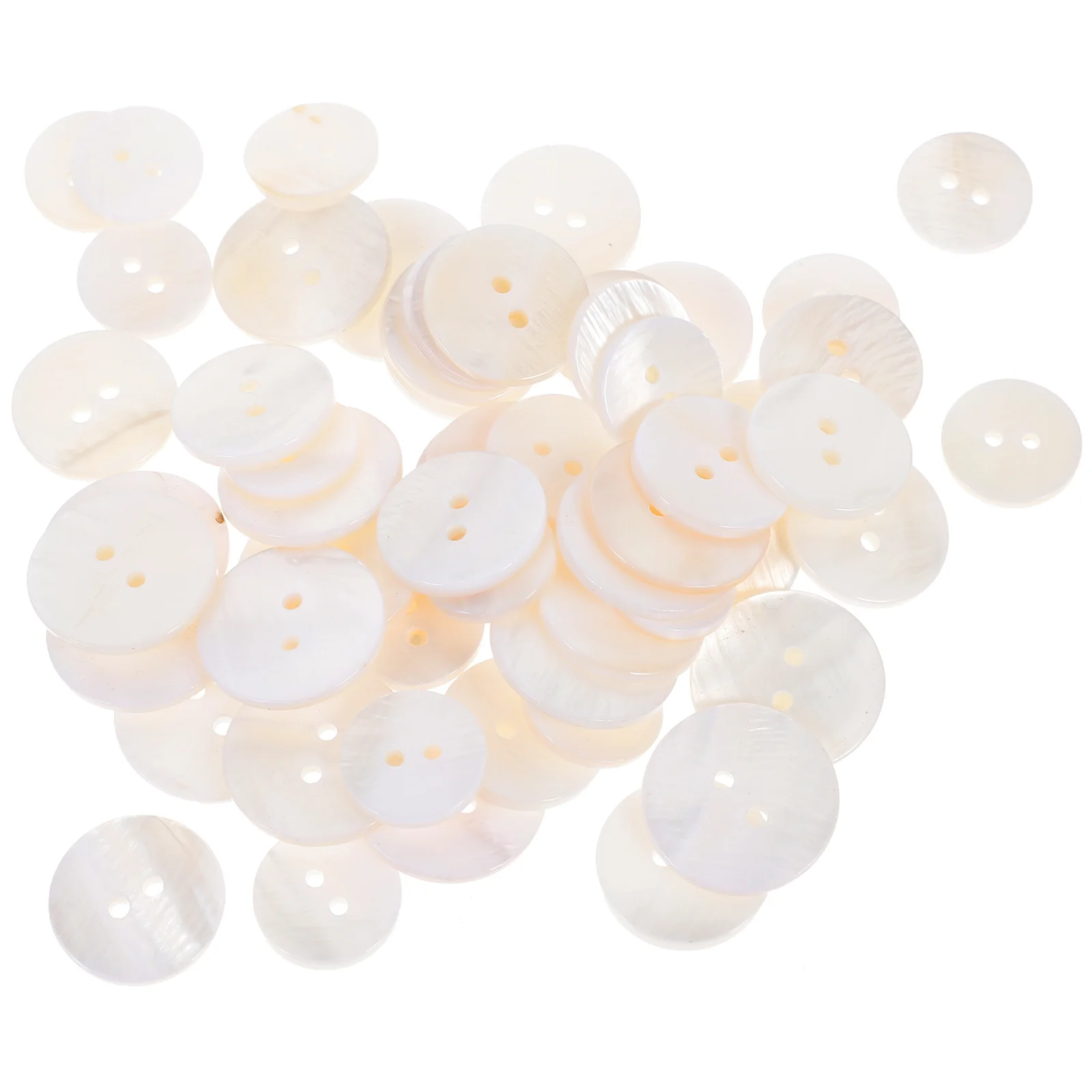 

60Pcs Shell Buttons for Sewing Clothing DIY Coat Button Decorative Accessories Garment Replacement Multipurpose