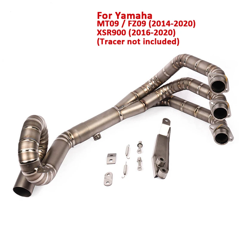 

Для MT09 FZ-09 MT-07 FZ07 2015-2020 5 обновление мотоцикла передняя выхлопная труба глушителя полная системная трубка мото