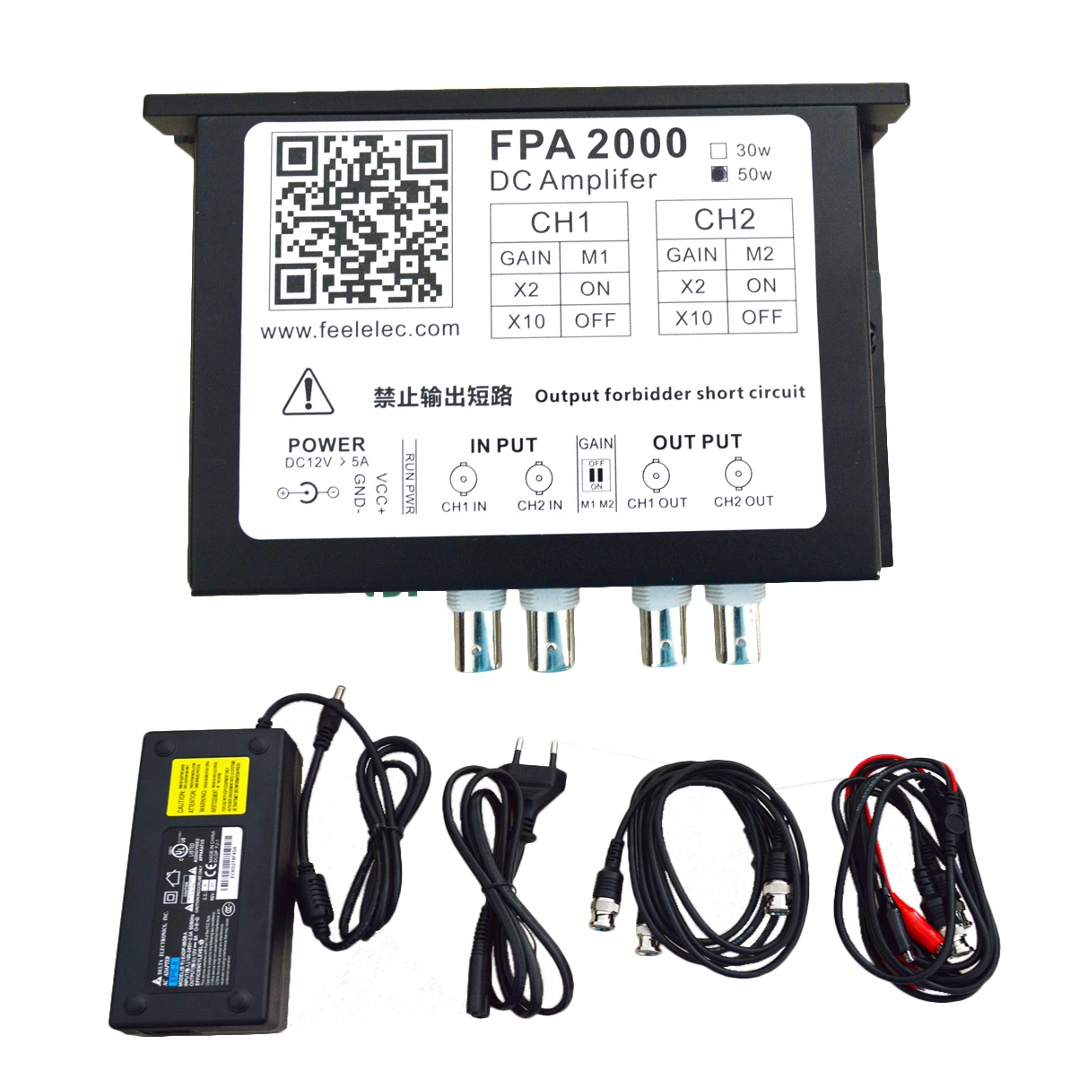 

Feelelec FPA2000 30W 50W Power Amplifier Module for Digital DDS Function Signal Generator Drive Coil Vibrator Waveform