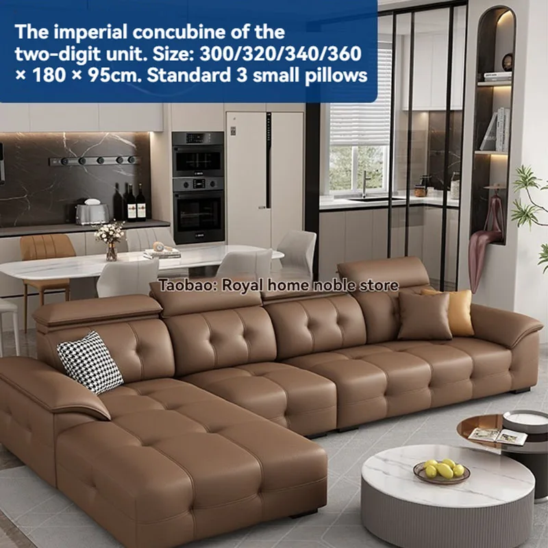

Apartment Leather Sectional Sofa Living Room Italian Oversized Leather Sofa Elegant Princess Woonkamer Banken Unique Furniture