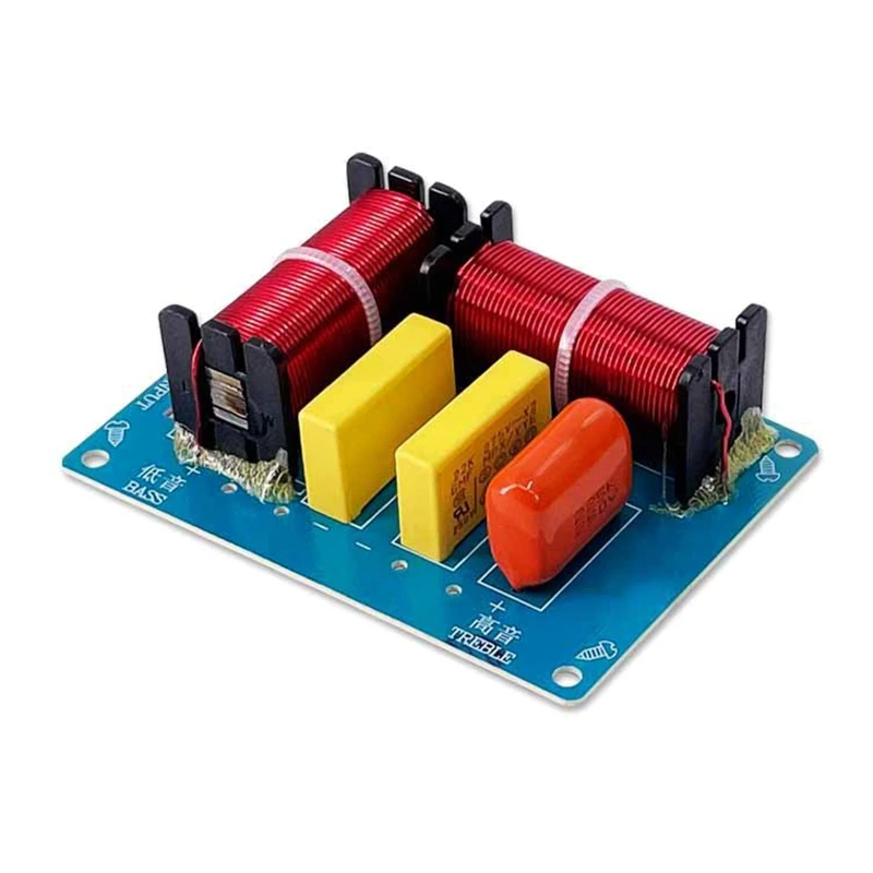 WEAH-228 2 Way Audio Speaker Frequency Divider Splitter180W HiFi Audio Crossover Filter Module Board for DIY Speaker Treble Bass