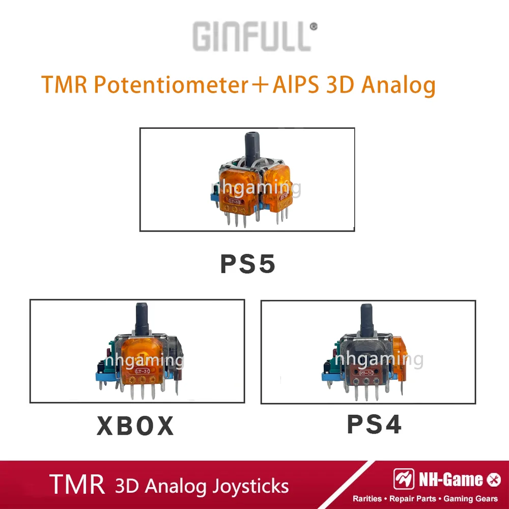 

10PCS/20PCS TMR Electromagnetic Joystick For PS5 Gamepad AlPS 3D Analog Stick For PS4 For XBox Controller Potentiometer Sensor