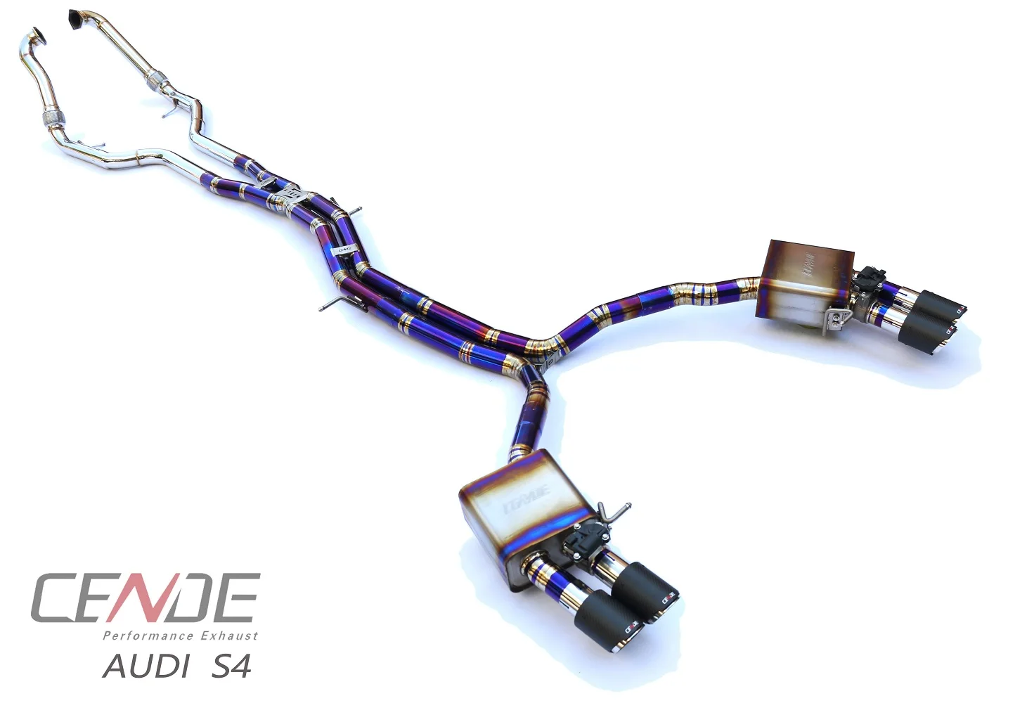 Liga de titânio carro LED escape silencioso, ponta cauda tubo para Audi S4 B9.5, alta eficiência, popular, baixo preço, alto desempenho