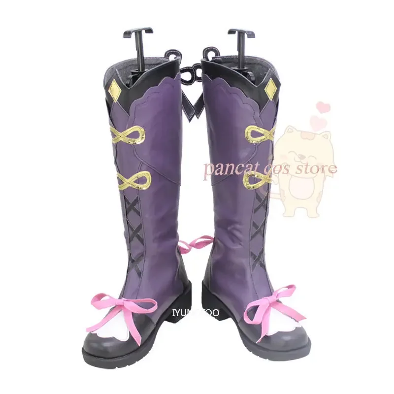 Genshinimpact Yun Jin Cosplay Shoes Comic Anime Game Cos Long Boots Cosplay Costume Prop Shoes for Con Halloween Party