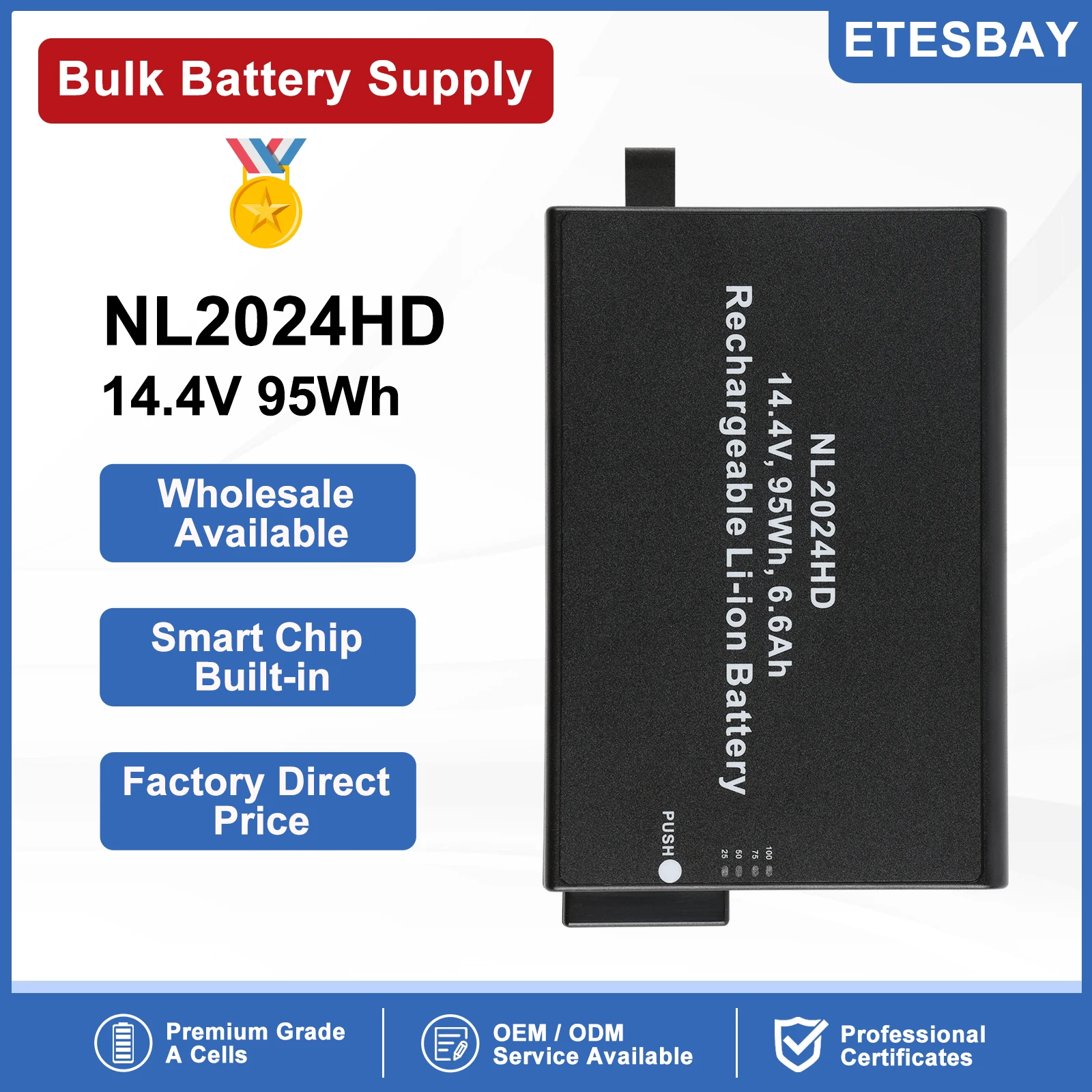 ETESBAY NL2024HD Battery 95WH For INSPIRED ENERGY NL2024HD NL2024 NL202X RH2024HD34 NL2024ED22 RH2024