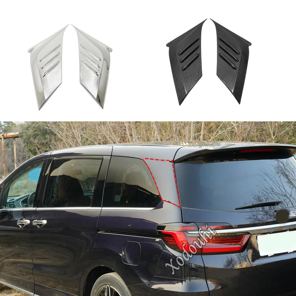 

For Honda Odyssey 2022 2023 2024 ABS Chrome Rear Side Window Louver Vent Cover Trim Exterior Car Eyebrow Accessories Decoration