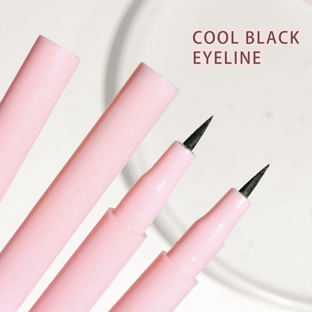 Bobeini Delineador de ojos resistente al agua, a prueba de sudor, de secado rápido, sin manchas, delineador de ojos suave