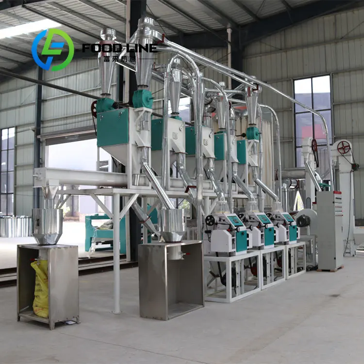 Low Power Maize Flour Milling Plant 10td Maize Flour Mill Machine