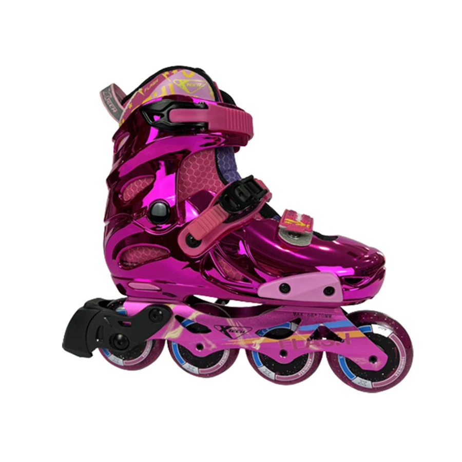 New style wholesale Slalom skates adjustable 4  wheels junior inline flashing roller skate shoes for kids girls boys