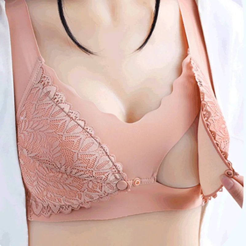 Nursing Bra For Pregnant Women Maternity Bras Underwear Clothes Front Buckle Breastfeeding Postpartum Vest Without Steel Ring