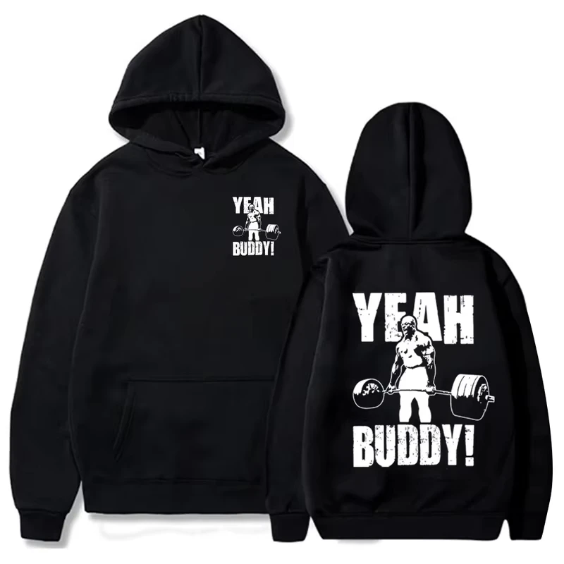 

2025 Autumn/Winter trendy fitness culture printed hooded sweatshirt loose and casual streetwear for men and women