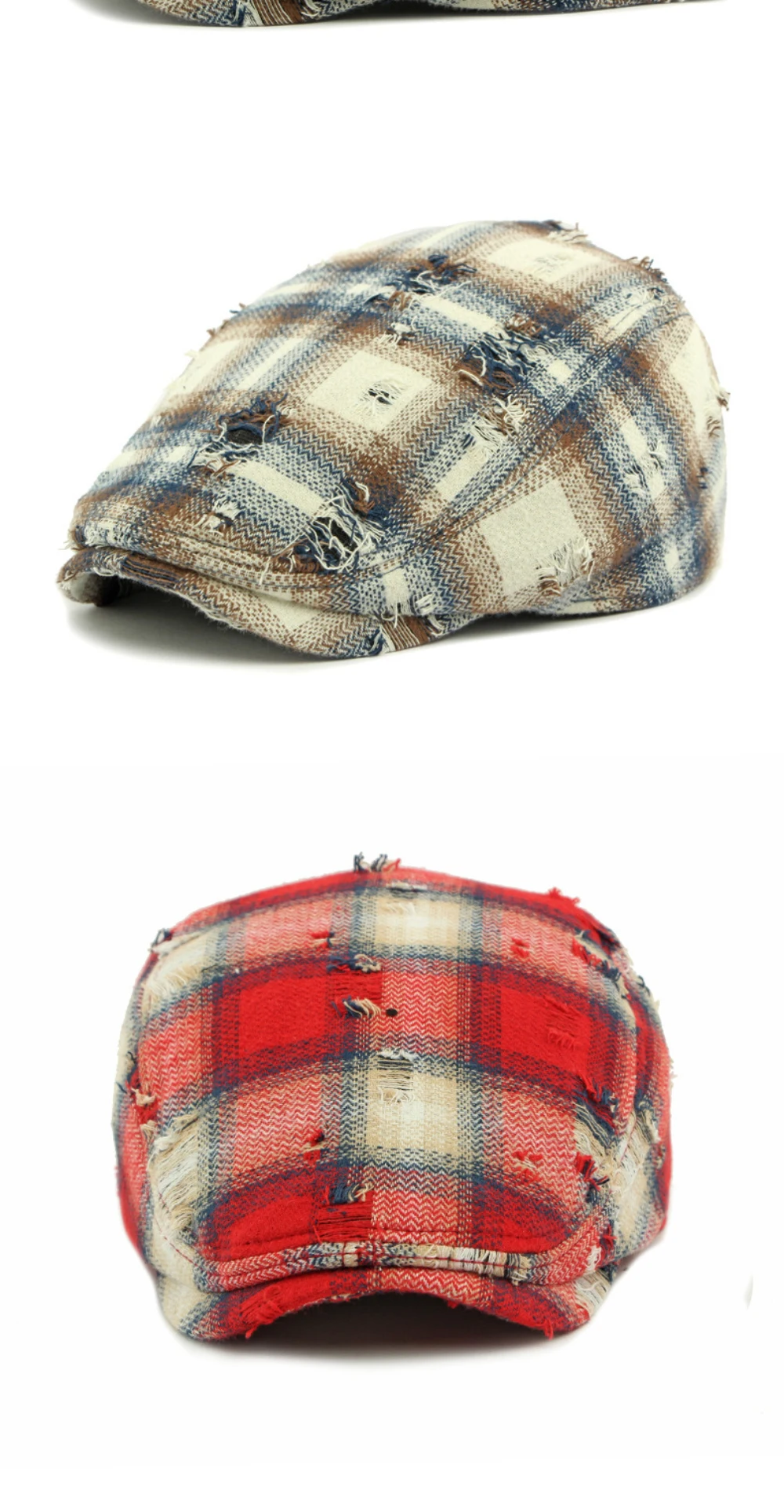 HT4817 Baskenmützen für Männer und Frauen Vintage Künstler Maler Karierte Baskenmütze Herren Damen Ivy Flachmütze Neue Frühling Herbst Shabby Baskenmütze – Detail 8
