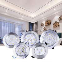 Dimmable Led Downlight 9W 12W 15W 18W 220V 110V LED Ceiling bathroom Lamps living room light Home Indoor Lighting free shipping