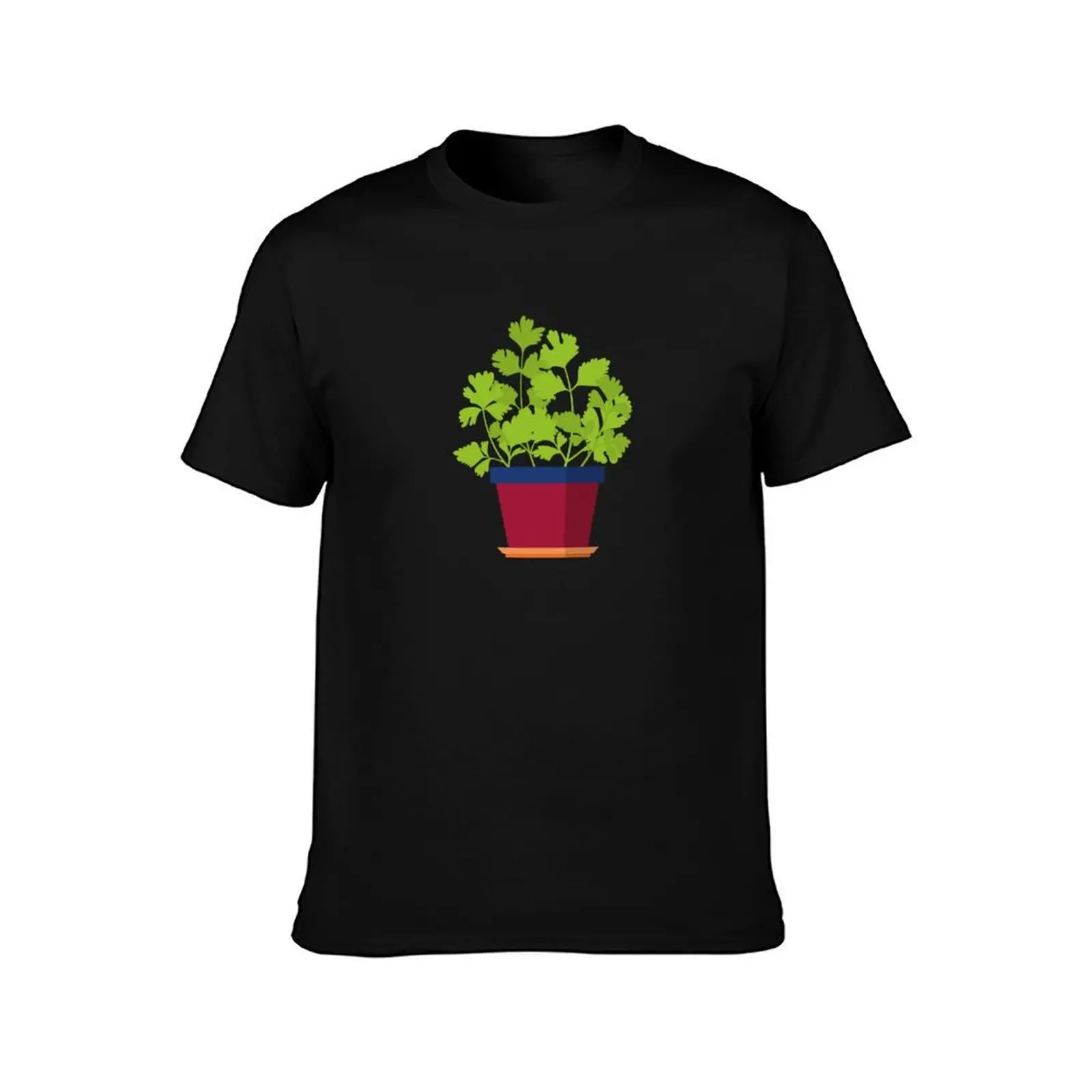 Groovy little coriander plant T-Shirt, Summer Casual Cotton Tee, Oversized Streetwear Tops, Vintage Graphic Print, 100% Cotton