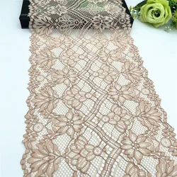 3y/lot Width 23cm Apricot With Rosegold Elastic Lace For Clothing Accessories Dress Sewing Applique Costume Lace Fabric Wedding
