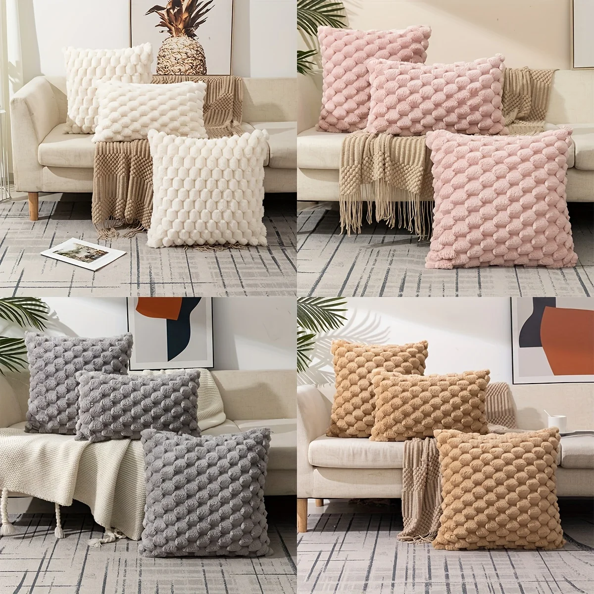 Cozy Pillow Covers Pillows for Living Room Knit Decorative Pillows for Sofa Design Pillowcase Soft Modern Cushion Throw Pillow