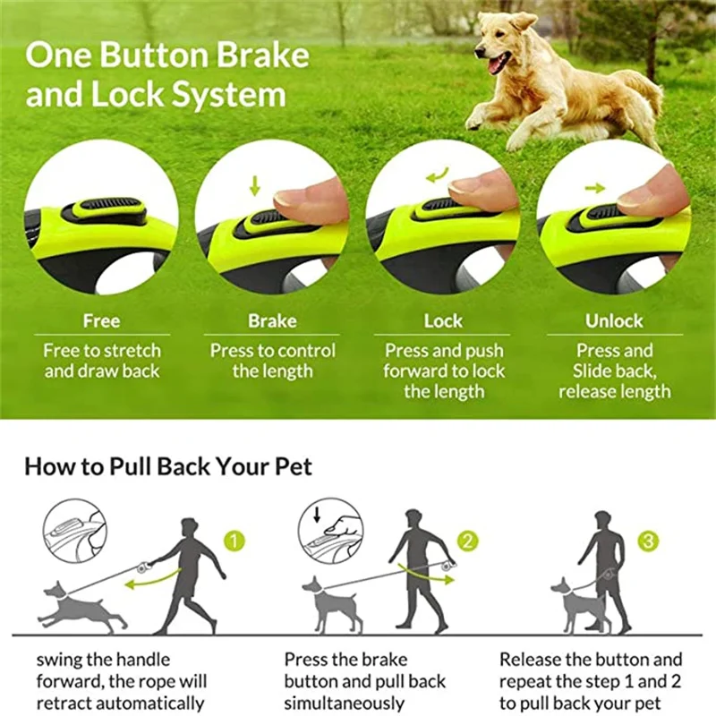 5m Luxus Haustier Hund Leinen einziehbare Hunde leine für große mittlere Hunde Katze Welpen Zubehör kleine automatische Verlängerung Lanyard – Detail 5