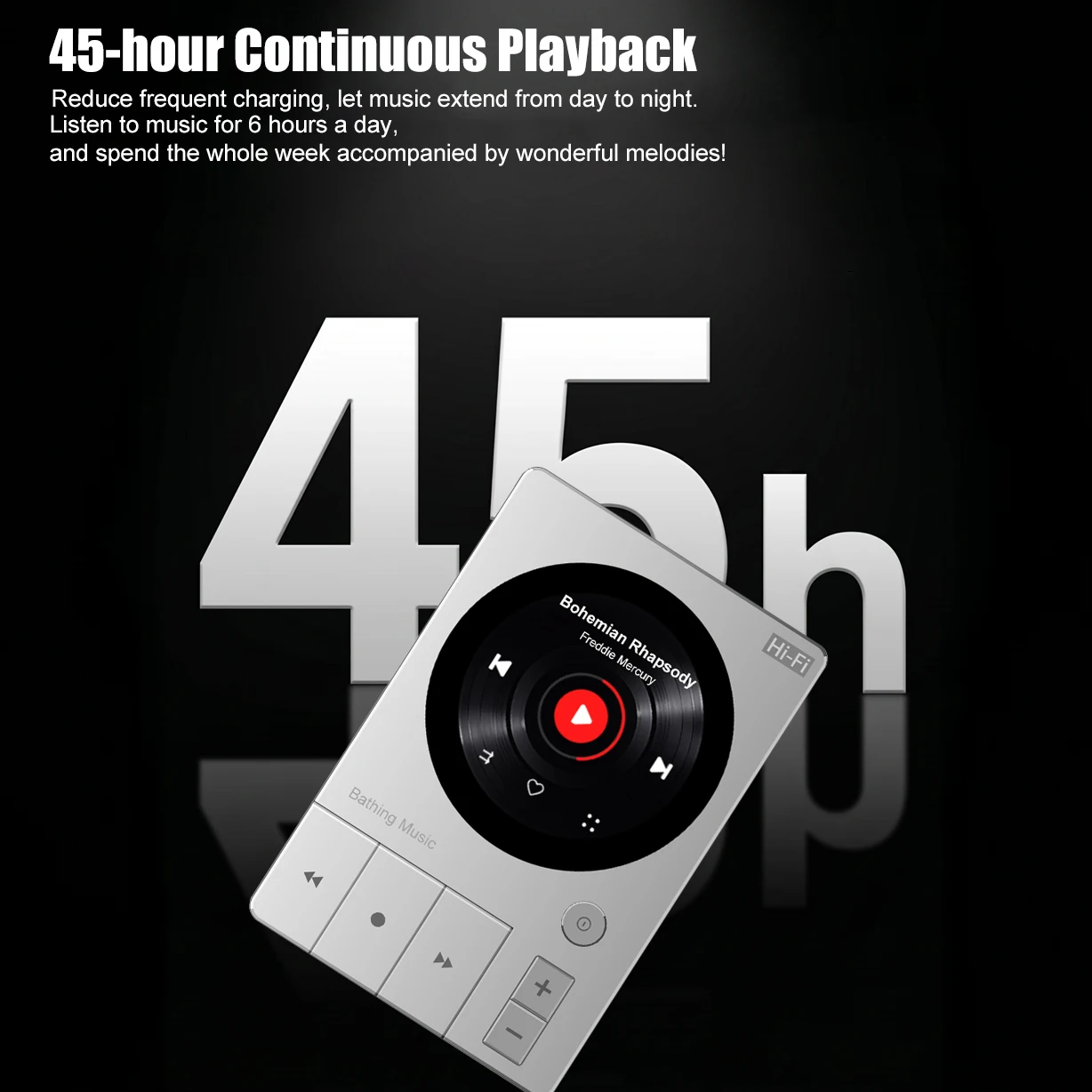 HiFi Music Player Bluetooth 5.3 Lossless MP3 FLAC APE DSD256 DAC 1.5" IPS Touch Screen OTG Function Portable Walkman - view 3