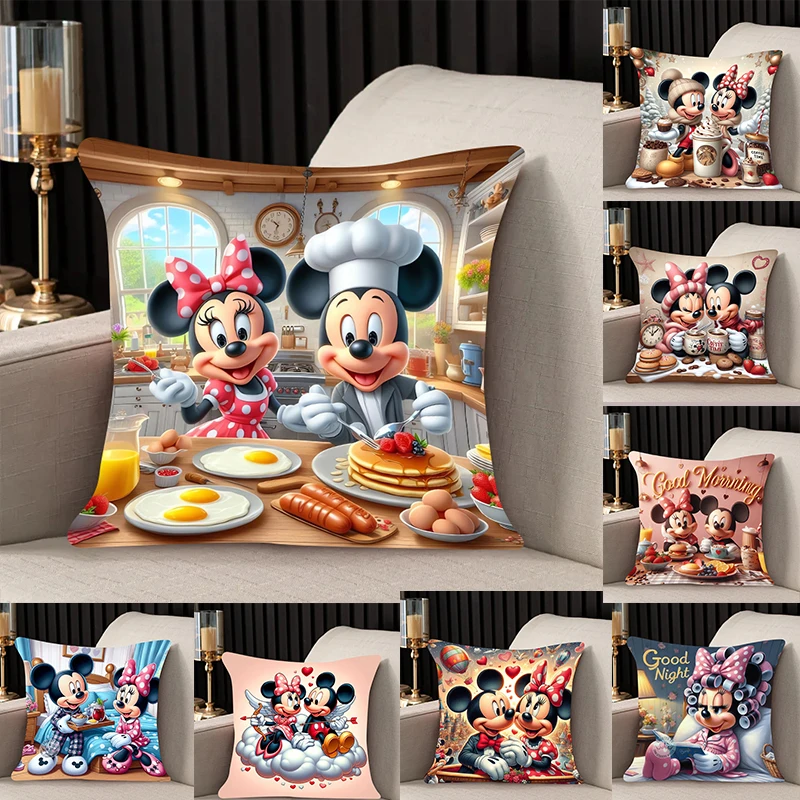 

Pillow Cover Minnie Mickey room bedroomo office coffee shop car Dakimakura Throw Pillows iving room Pillowcase Cute Home Decor