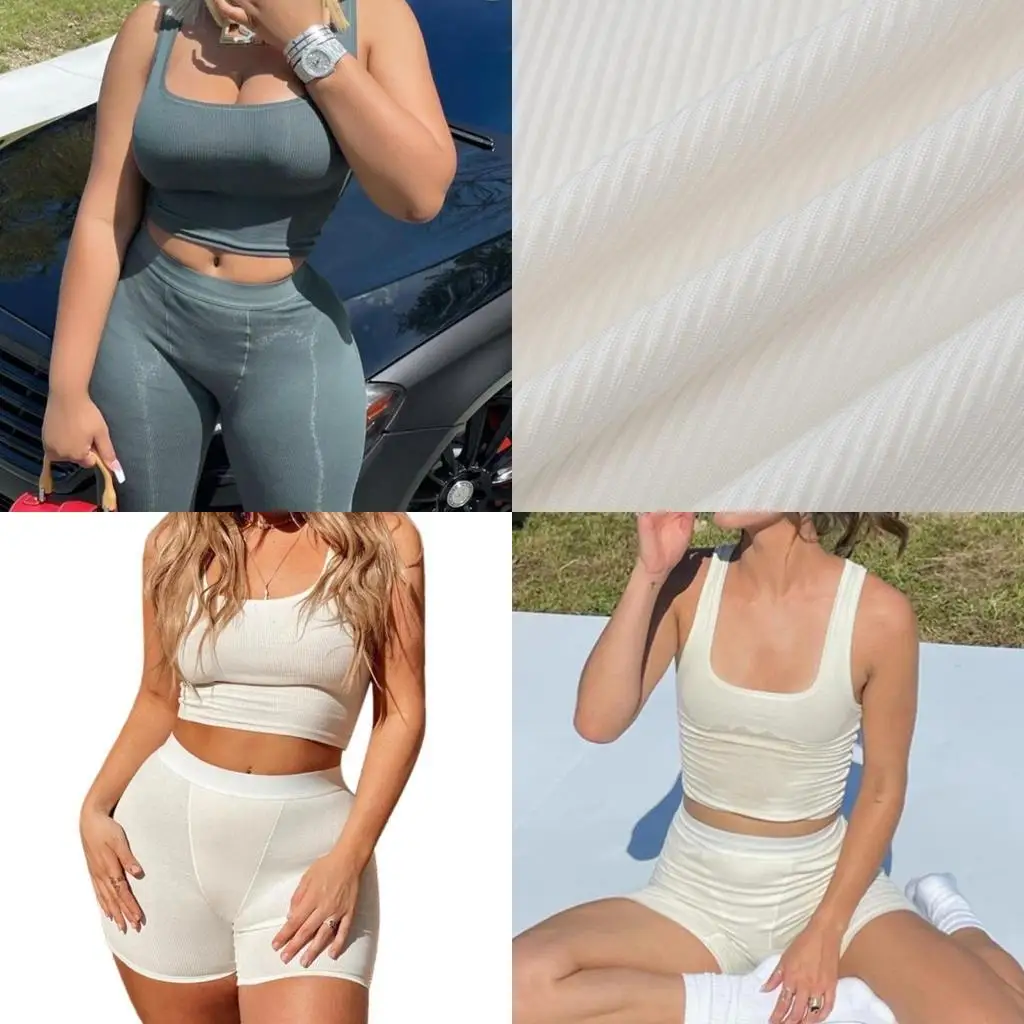 

39BC Seamless Yoga Set Workout Outfits for Womens 2 Piece Sport Top High Waist Shorts