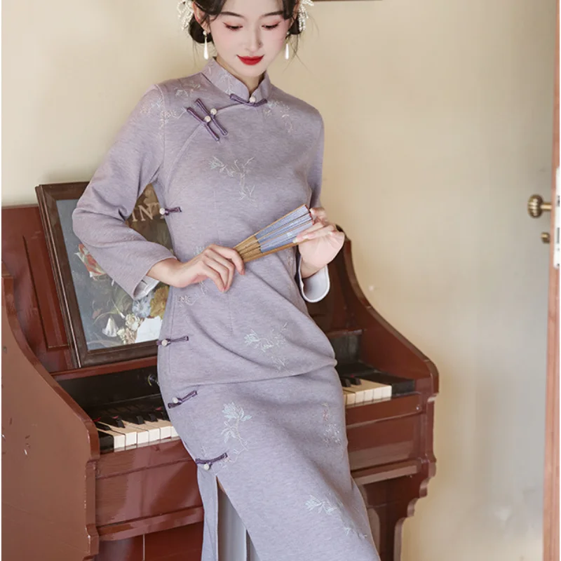 robe-de-soiree-elegante-pour-femme-style-qipao-effet-cachemire-broderie-vintage-boutons-grande-taille-3xl