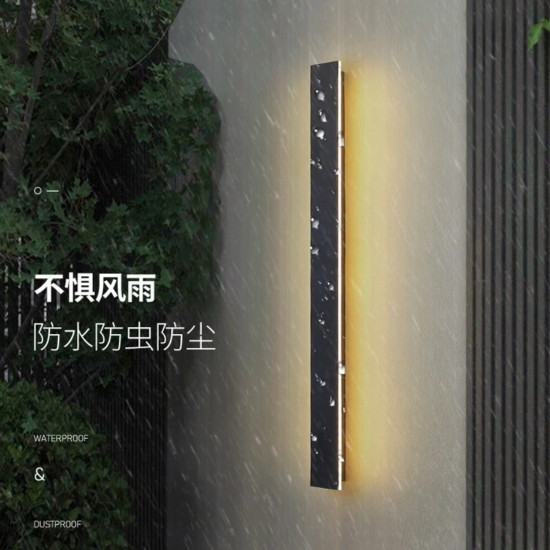 Modern Outdoor Waterproof  led Wall Lamp Long Strip Outdoor Garden Villa Courtyard Lamp Indoor Background Wall LED Line Lighting