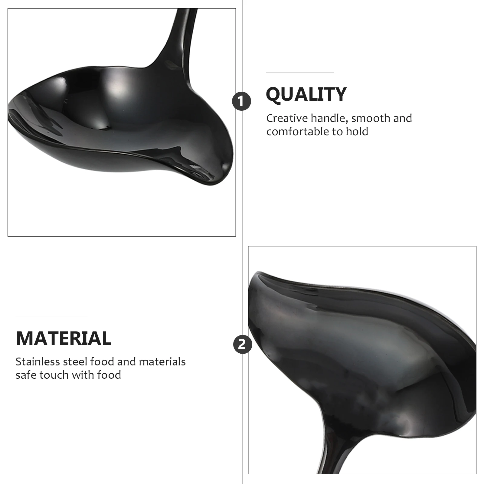 

1Pcs Duckbill Soup Spoon High Quality Stainless Steel Thick Deepened Scoop Long Handle Hot Pot Kitchen Serving Tableware