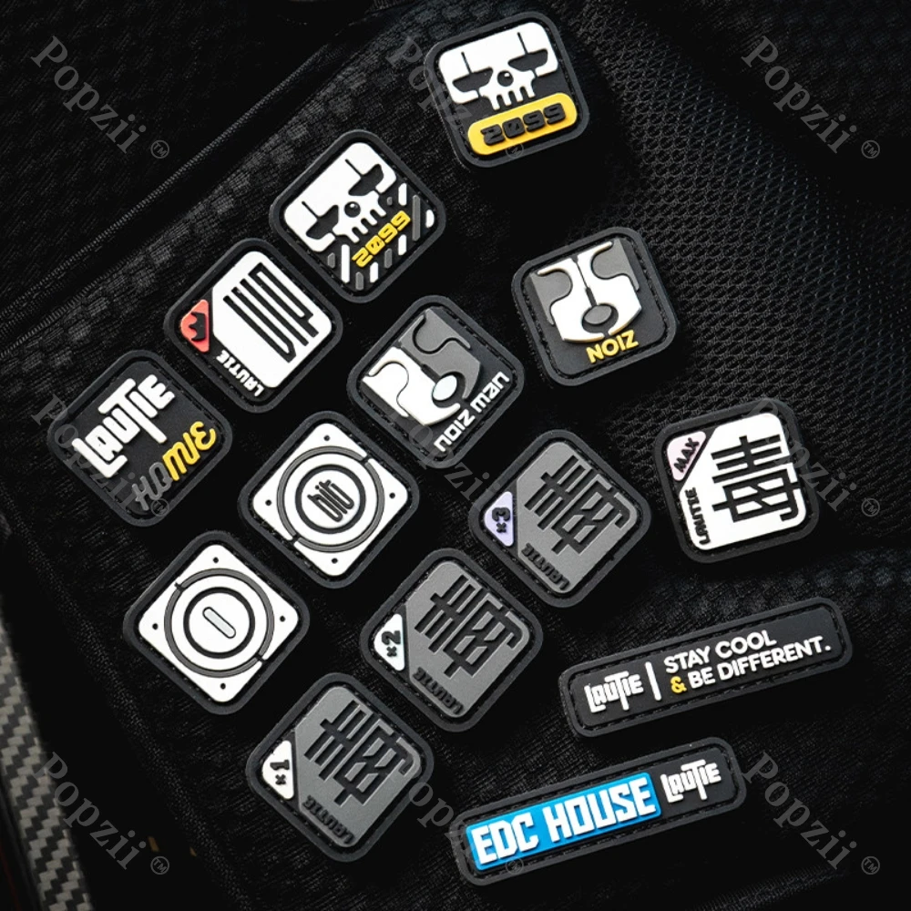 LAUTIE Portable Pouch Storage EDC Magnetic Collection DIY Decorative Backpack Sticker Portable Outdoor Toys Backpack Patch